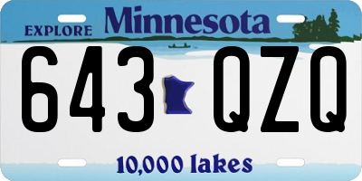 MN license plate 643QZQ