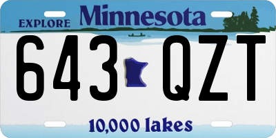 MN license plate 643QZT