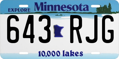 MN license plate 643RJG