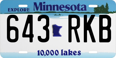 MN license plate 643RKB