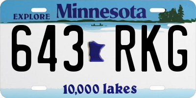 MN license plate 643RKG