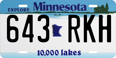 MN license plate 643RKH