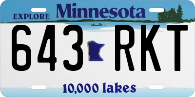 MN license plate 643RKT