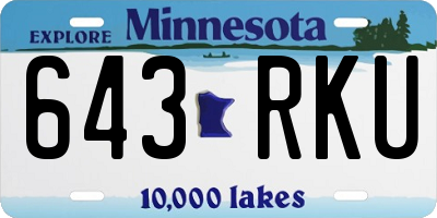 MN license plate 643RKU