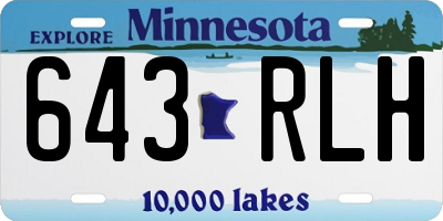 MN license plate 643RLH
