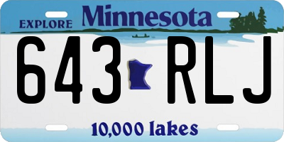 MN license plate 643RLJ