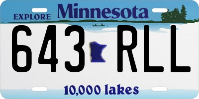 MN license plate 643RLL