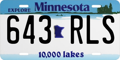MN license plate 643RLS