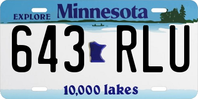 MN license plate 643RLU