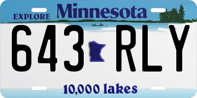 MN license plate 643RLY