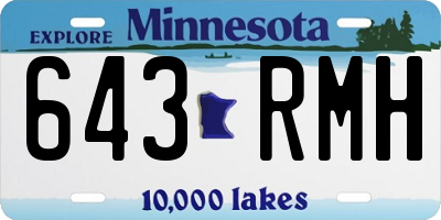 MN license plate 643RMH