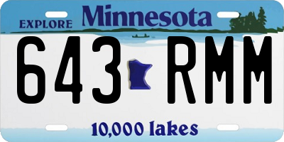 MN license plate 643RMM