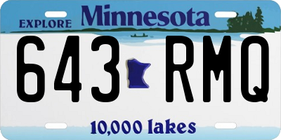 MN license plate 643RMQ