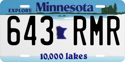 MN license plate 643RMR