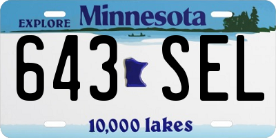 MN license plate 643SEL
