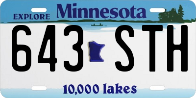 MN license plate 643STH