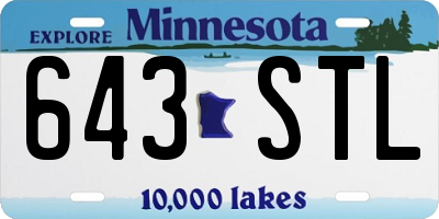 MN license plate 643STL