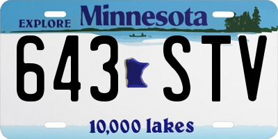 MN license plate 643STV
