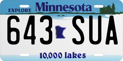 MN license plate 643SUA