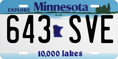 MN license plate 643SVE
