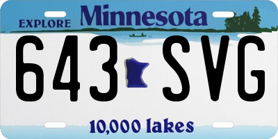 MN license plate 643SVG