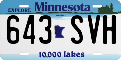 MN license plate 643SVH