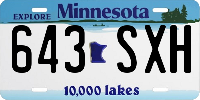 MN license plate 643SXH