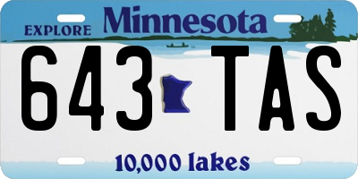MN license plate 643TAS