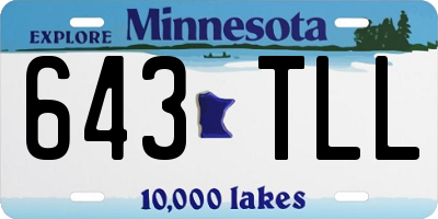 MN license plate 643TLL