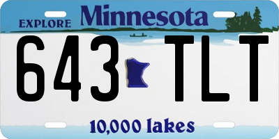 MN license plate 643TLT