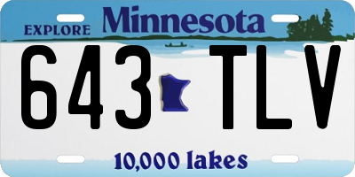 MN license plate 643TLV