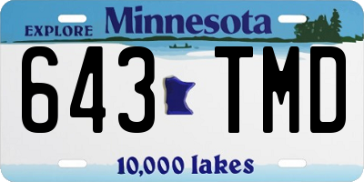 MN license plate 643TMD