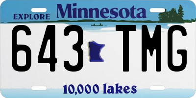 MN license plate 643TMG