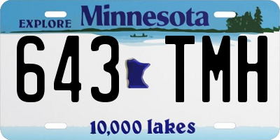 MN license plate 643TMH