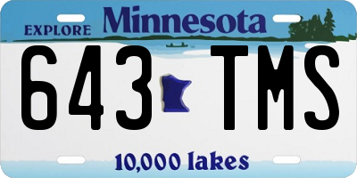 MN license plate 643TMS