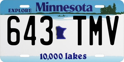 MN license plate 643TMV