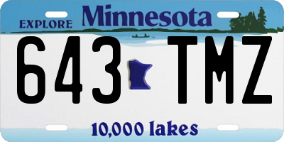 MN license plate 643TMZ