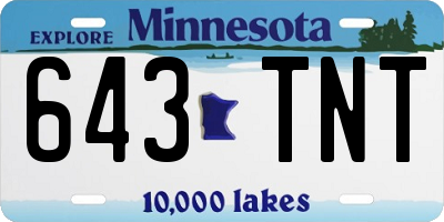 MN license plate 643TNT
