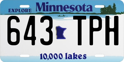 MN license plate 643TPH