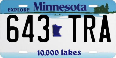 MN license plate 643TRA