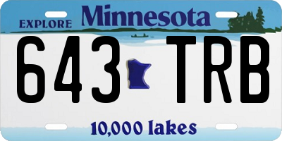 MN license plate 643TRB