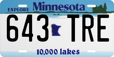 MN license plate 643TRE