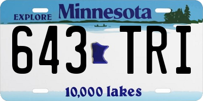 MN license plate 643TRI