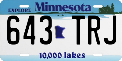 MN license plate 643TRJ