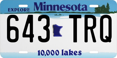 MN license plate 643TRQ