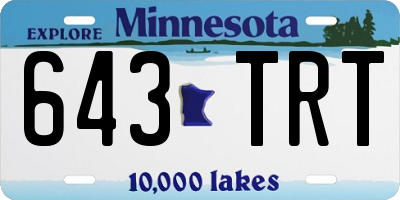 MN license plate 643TRT