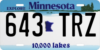 MN license plate 643TRZ