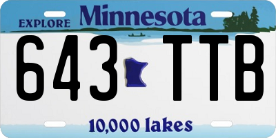 MN license plate 643TTB