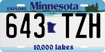 MN license plate 643TZH