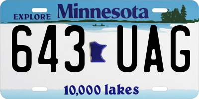 MN license plate 643UAG